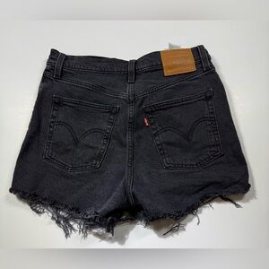 Levi's Women's Dark Gray Jean RIBCAGE SHORTS 🩳